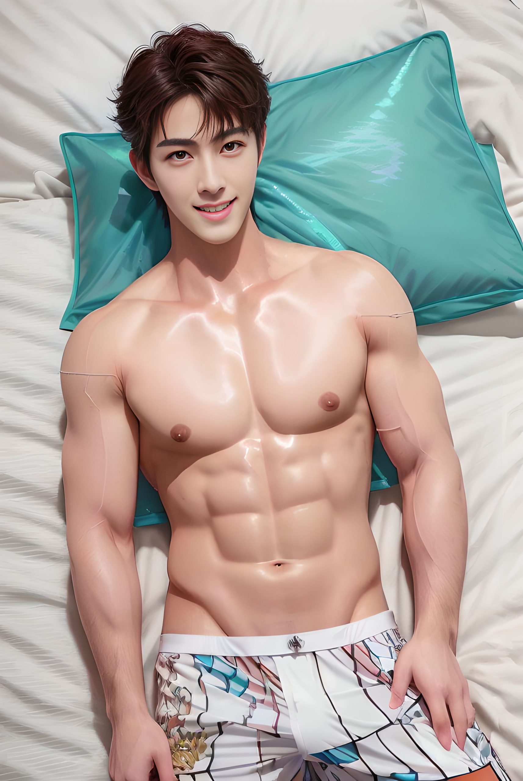 Male model in underwear lying on bed（26 Pictures）Free - 2023-05-15
