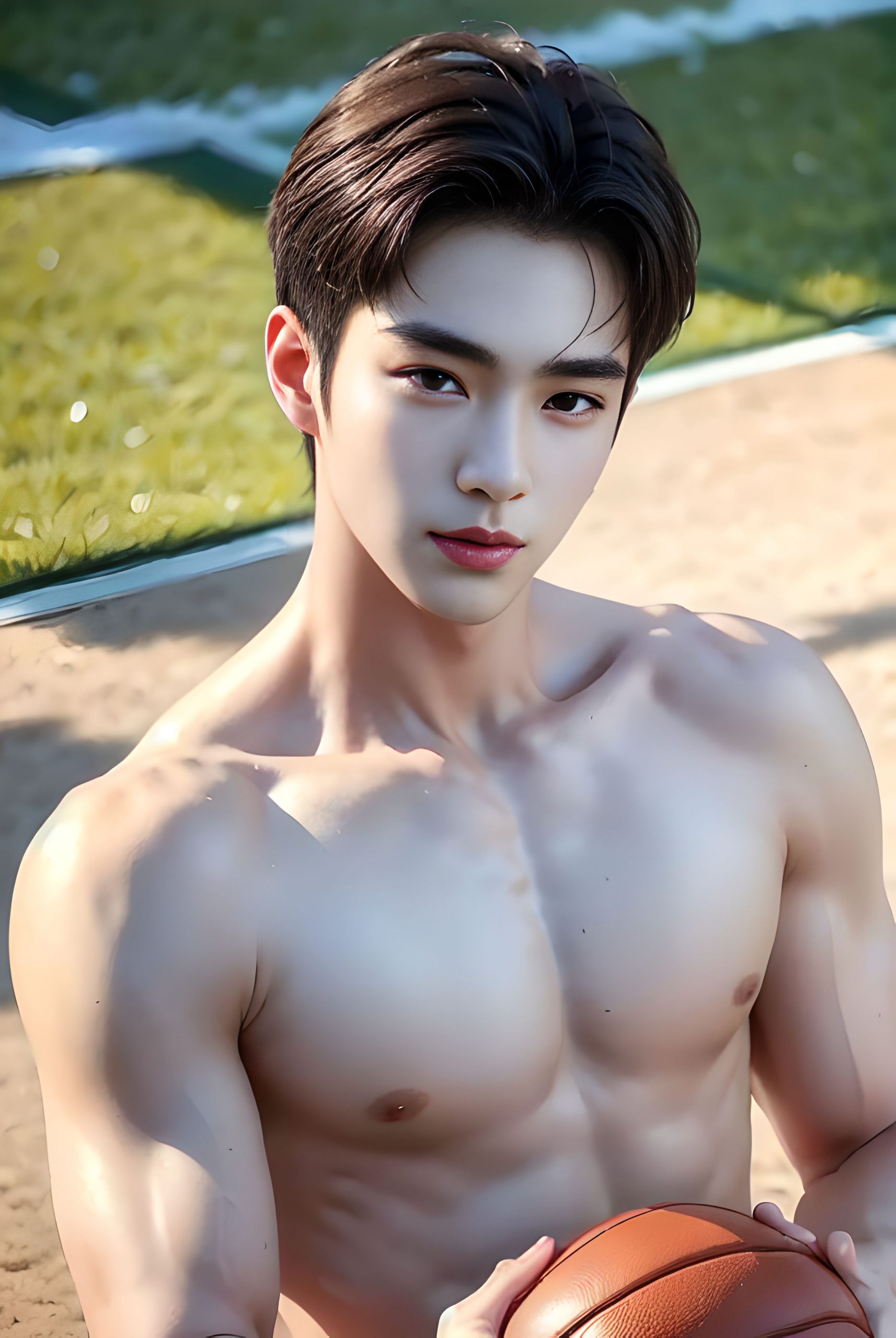 Handsome star athlete in KPOP style playing on the field (51 Pictures) Free - 2023-06-01